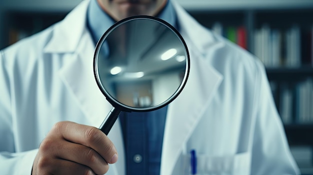 Photo jeune médecin de sexe masculin en blouse blanche et stéthoscope