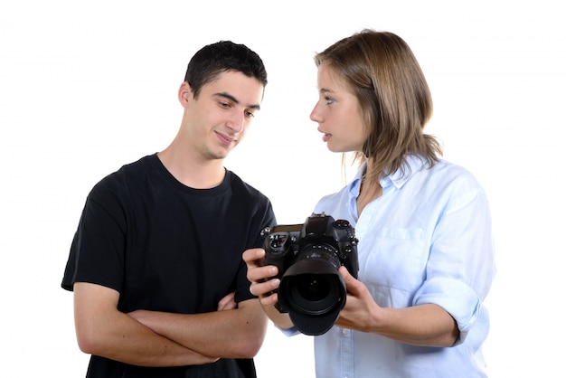 Jeune photographe et étudiante