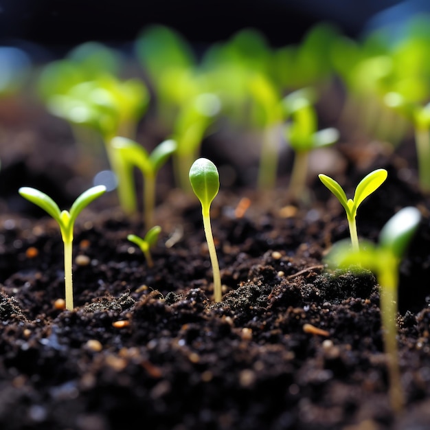 jeune plante poussant à partir du sol