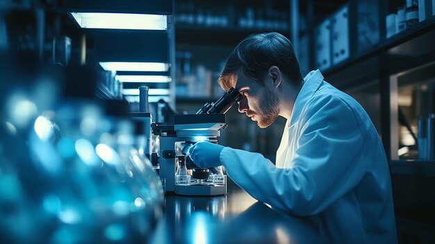 jeune scientifique travaillant dans un laboratoire