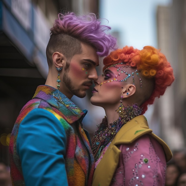 Photo les jeunes célèbrent le mois de la fierté