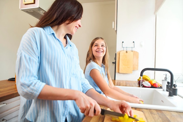 Photo des jeunes femmes à la maison.