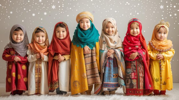 Photo les jeunes femmes musulmanes lors de la fête de l'aïd al-adha