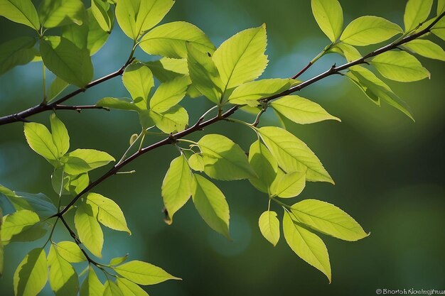 Photo les jeunes feuilles