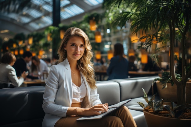 Jeunes gens d&#39;affaires dans les bureaux modernes