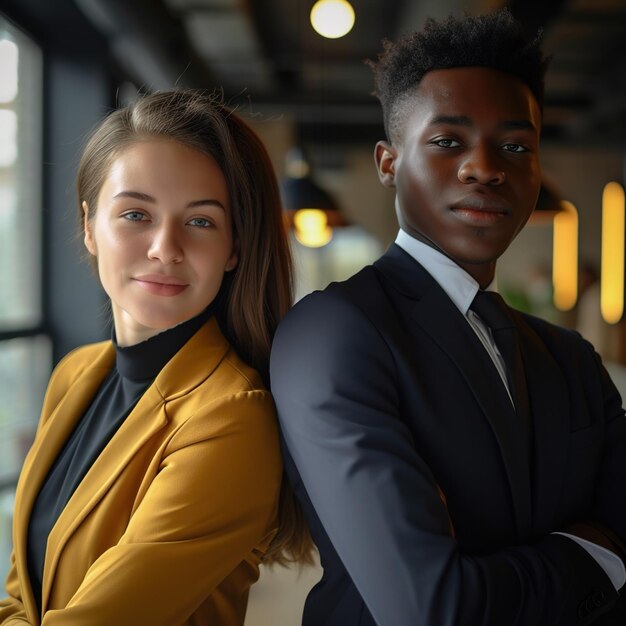 Photo jeunes hommes d'affaires