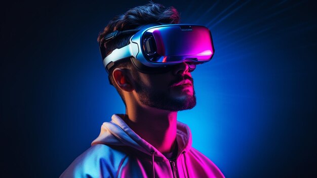 Des jeunes hommes avec des lunettes VR