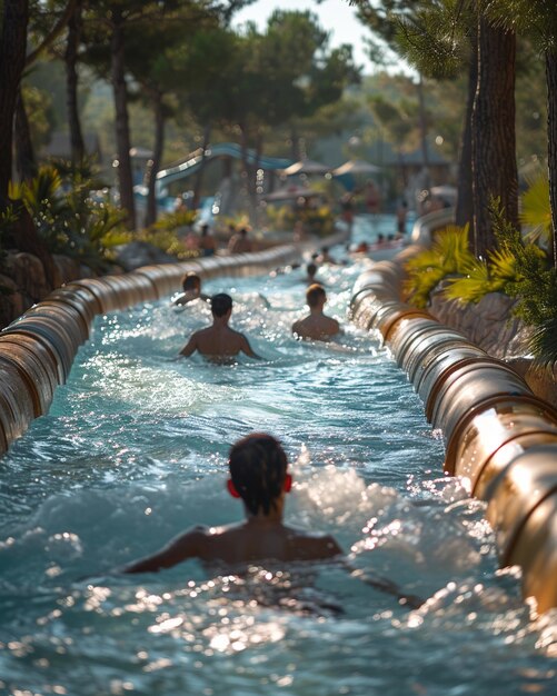 Photo les jeunes profitent d'une journée sur l'eau