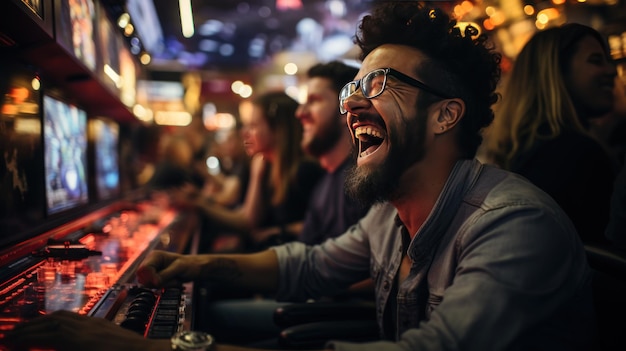 Des jeux de casino animés, de la musique et de l'excitation Créé avec l'IA générative