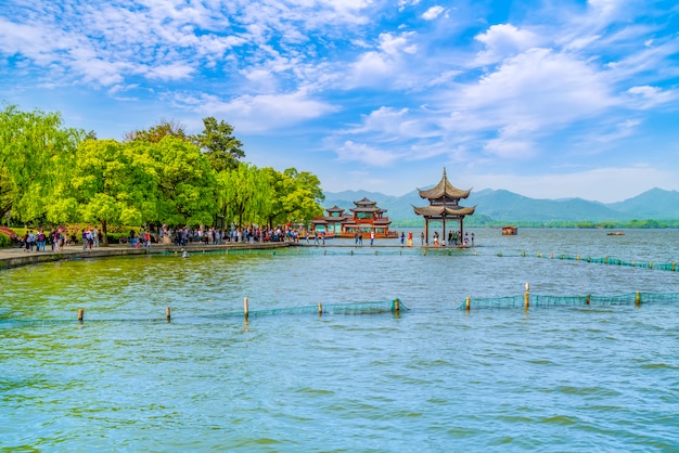 Jixian Pavilion, Lac de l&#39;Ouest, Hangzhou