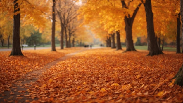 La joie enchanteuse de l'automne Les couleurs et la tranquillité captivantes dans un parc pittoresque