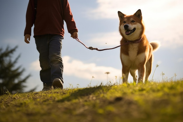 La joie de marcher avec votre chien le long d'un sentier pittoresque dans la nature est devenue virale Partagez des moments spéciaux w