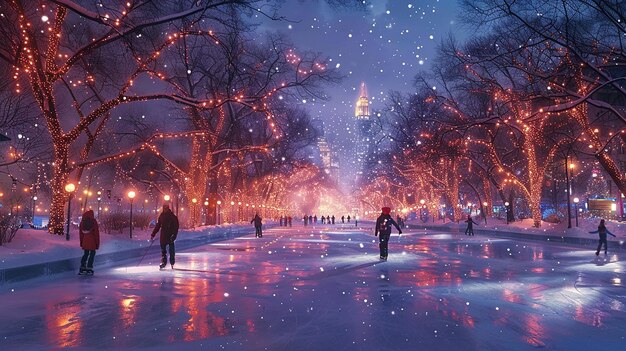 Photo la joie de la patinoire