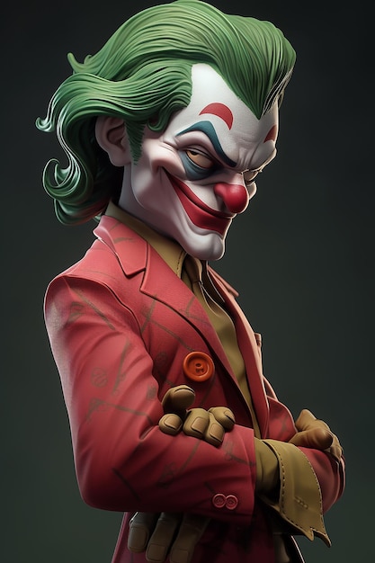 Joker 3D réaliste rendu Unreal Engine 5 rendu pose dynamique