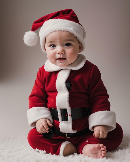 Joli bébé père Noël