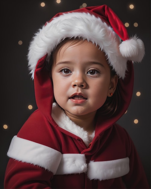 Joli bébé père Noël