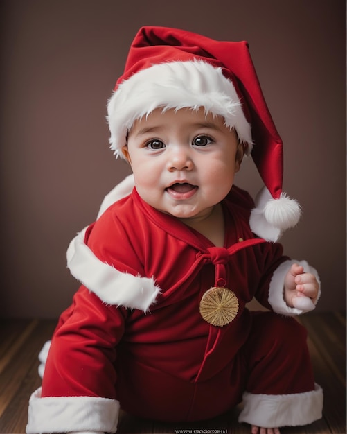 Un joli bébé père Noël