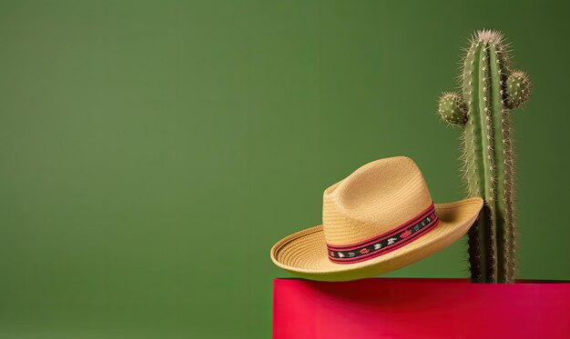 Un joli cactus arborant un chapeau sombrero traditionnel