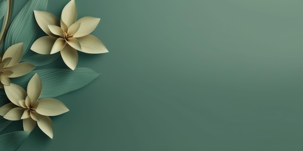 Joli décor floral vert abstrait à l'arrière-plan magnifique IA générative AIG32