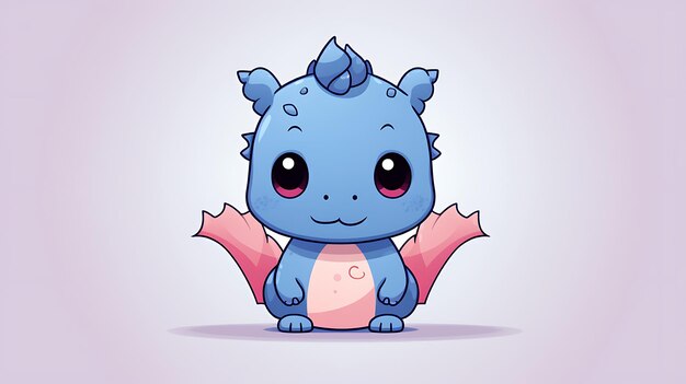 Joli fond de dessin animé en pastel de dragon