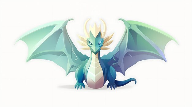 Joli fond de dessin animé en pastel de dragon