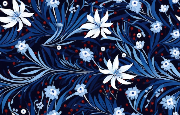 Joli motif sans couture avec des fleurs l'humeur douce du printemps de l'été dessiné à la main floral arrière-plan botanique