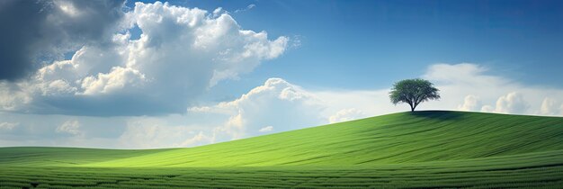 Joli paysage avec un beau ciel bleu