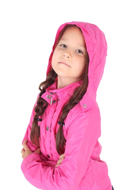 Photo joli petit enfant à la veste rose