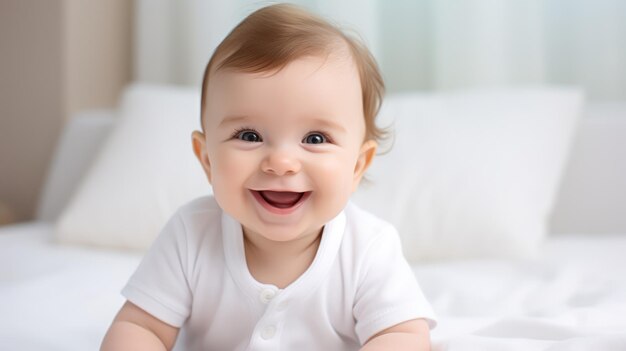 Un joli portrait de bébé souriant