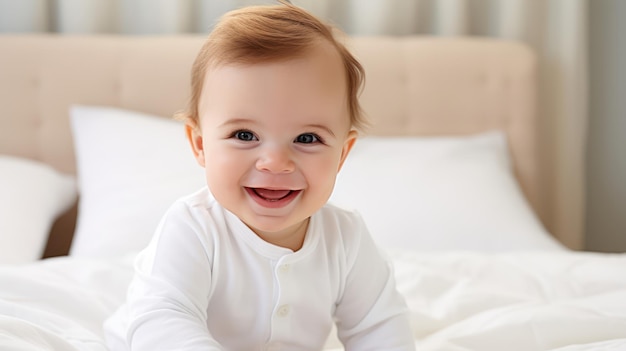 Un joli portrait de bébé souriant