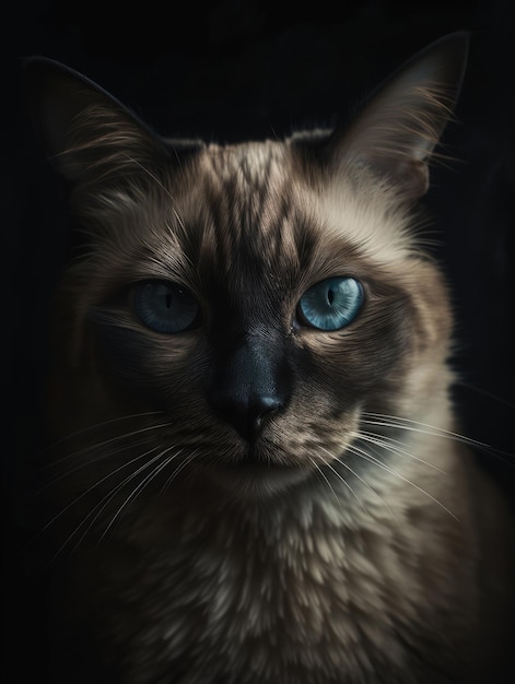 Joli portrait de chat génératif ai