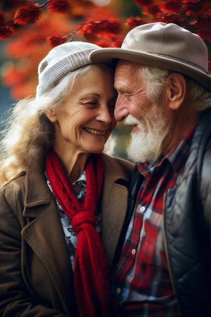 joli vieux couple tombe amoureux