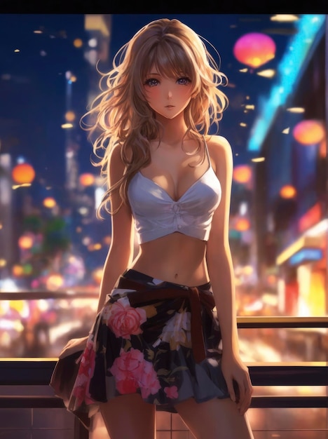 Jolie Anime Girl à la mode