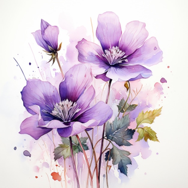 Jolie aquarelle florale