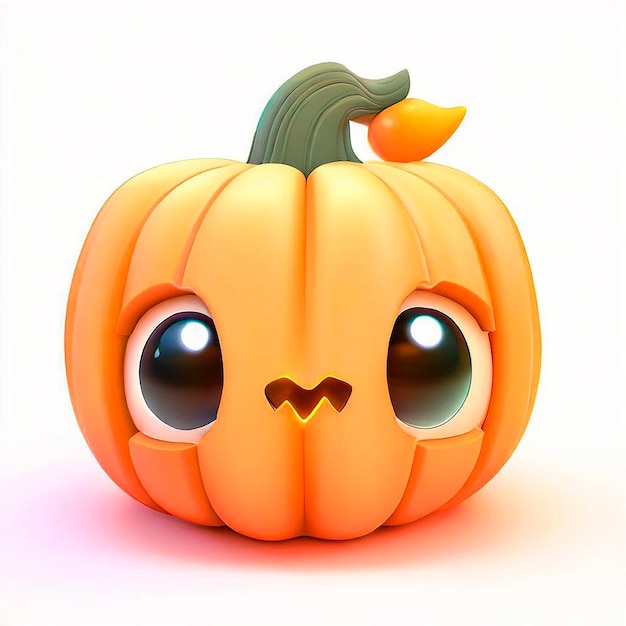 Une jolie citrouille d'Halloween en 3D