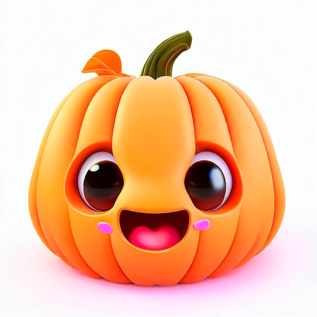 Photo une jolie citrouille d'halloween en 3d