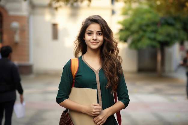 Jolie étudiante indienne à l'université
