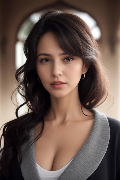 Une jolie fille asiatique modèle photo générée par Ai