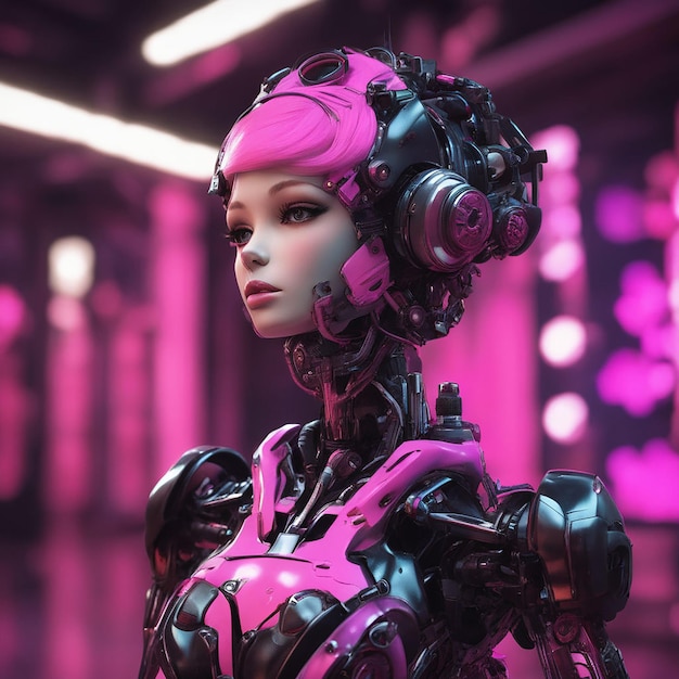 Une jolie fille robot