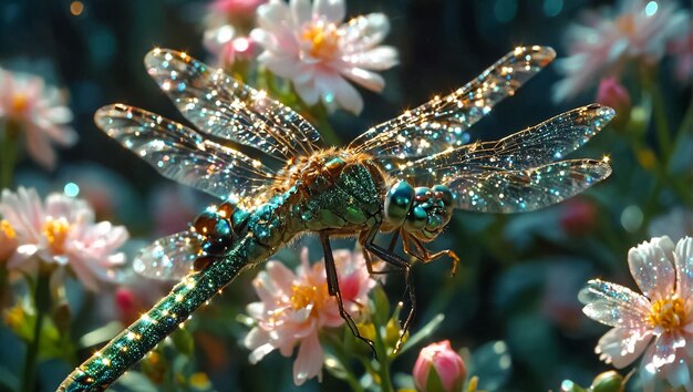 Photo une jolie fleur de libellule