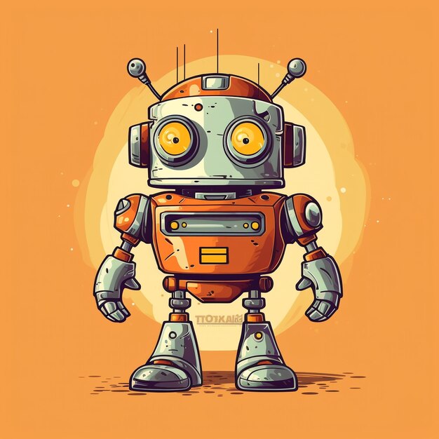 Une jolie illustration de chien robot.