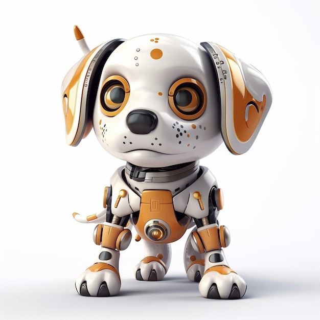 Une jolie illustration de chien robot.