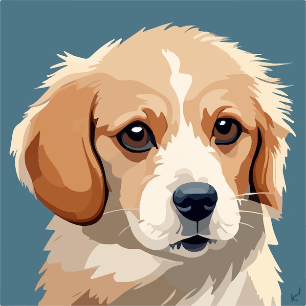 jolie illustration d'un chiot