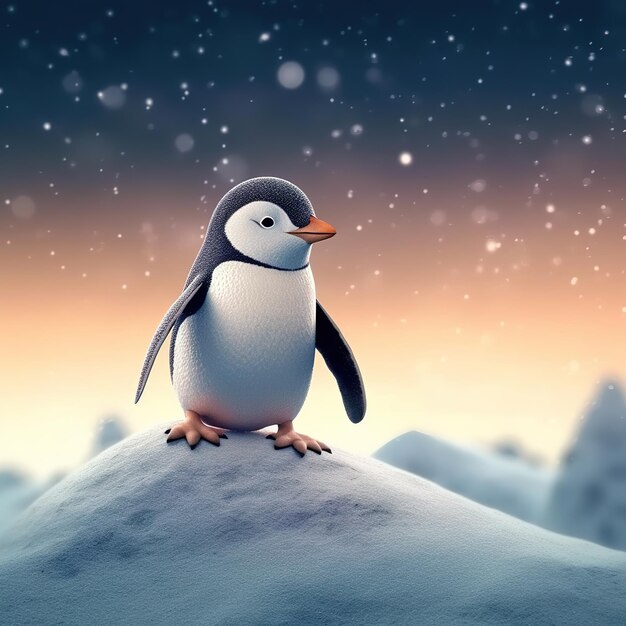Une jolie illustration de pingouin