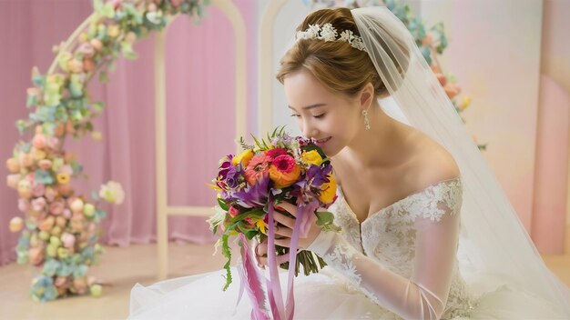 Une jolie mariée qui sent les fleurs