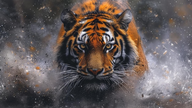 une jolie peinture à l'aquarelle de tigre