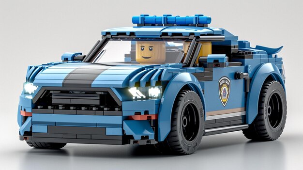 Photo une jolie petite voiture de police.