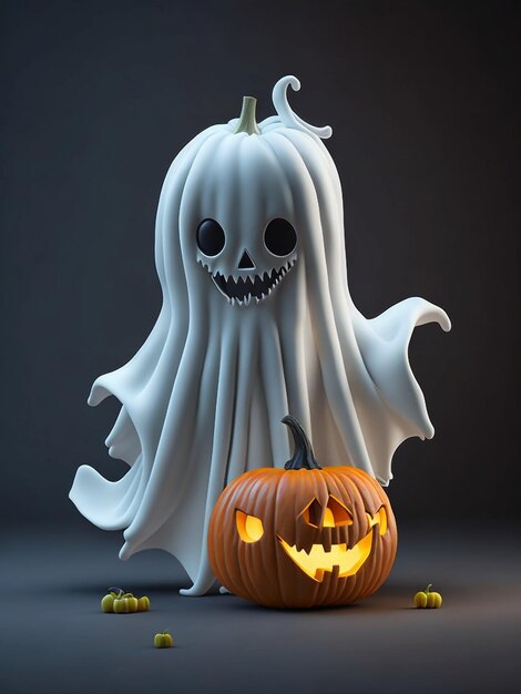 Photo une jolie robe blanche de fantôme d'halloween