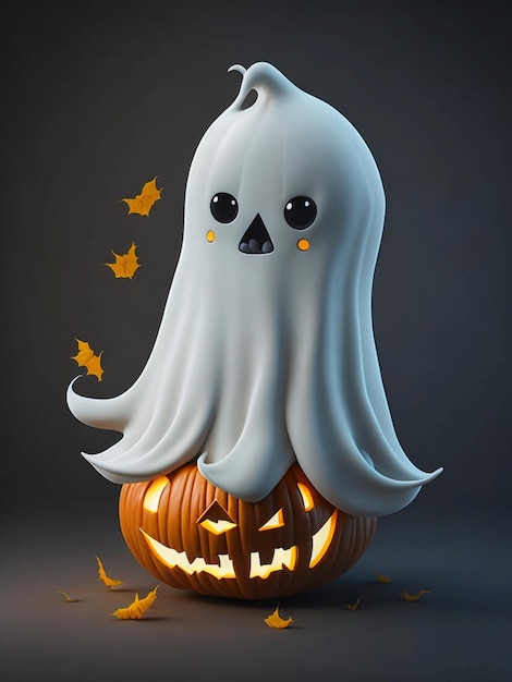 Une jolie robe blanche de fantôme d'Halloween