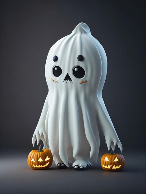 Photo une jolie robe blanche de fantôme d'halloween